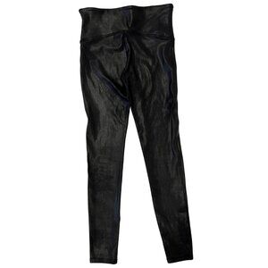 SPANX Black Faux Leather Leggings Size L